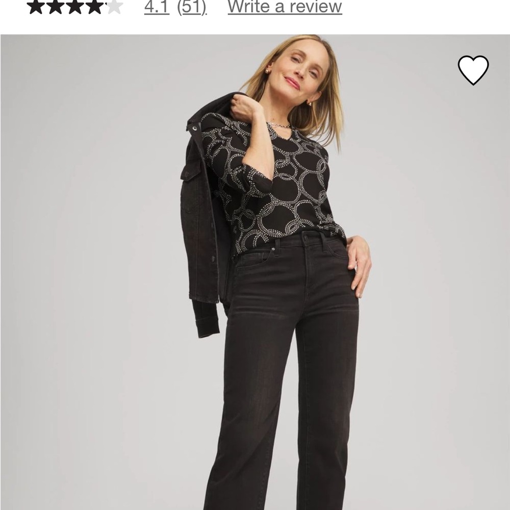Chico's Black Straight Leg  High Rise jeans